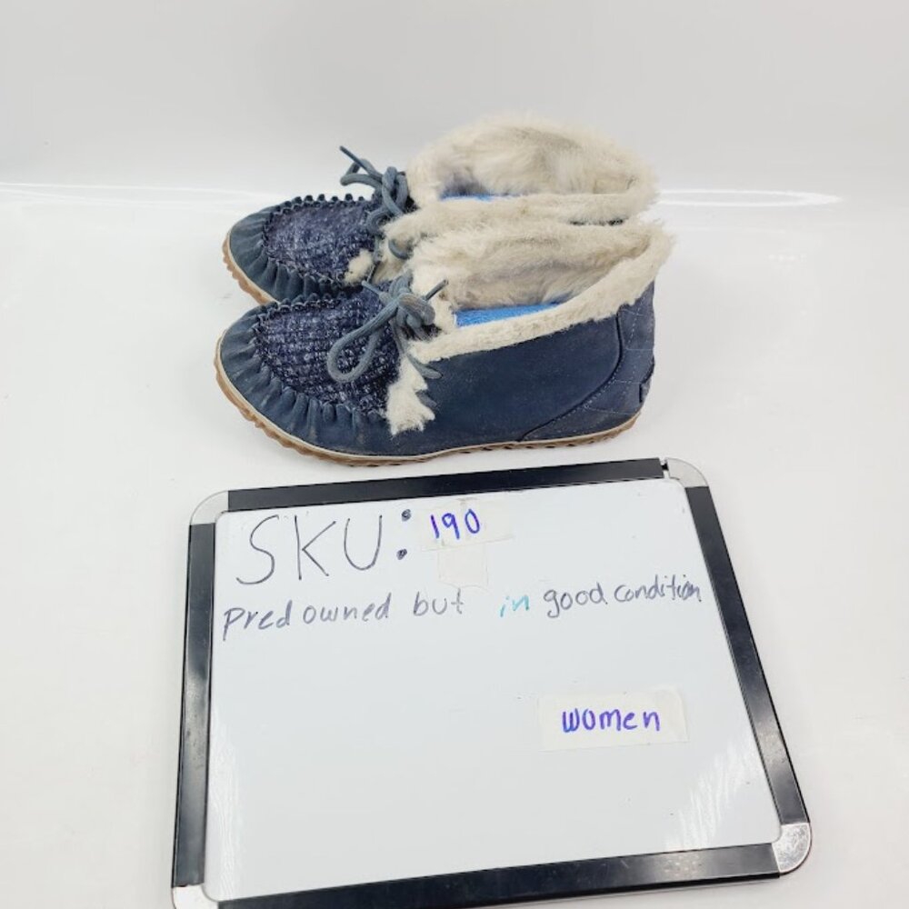 Sorel Women's Navy White Out N About Moc NL2891-005 Suede Winter Slipper Size 6 - Picture 7 of 7